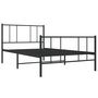 Voir la diapositive 3 : VIDAXL Cadre de lit metal sans matelas avec pied de lit noir 80x200 cm