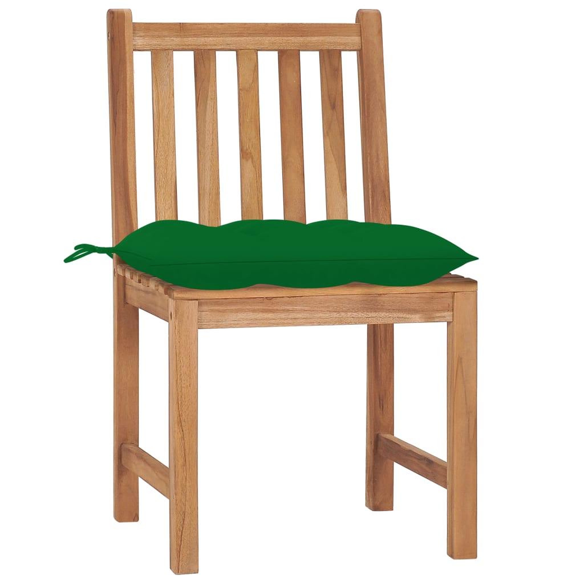 Voir la diapositive 2 : VIDAXL Chaises de jardin lot de 4 avec coussins Bois de teck massif