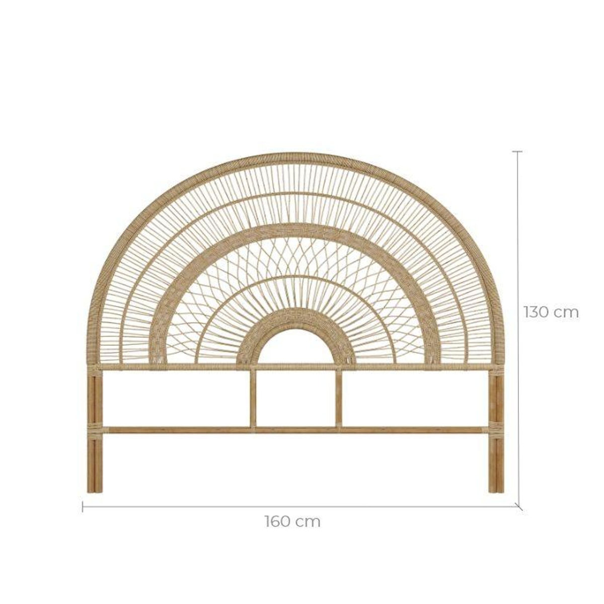 Rendez vous déco Tête de lit en rotin naturel 160 cm-Astéria