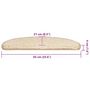 Voir la diapositive 6 : VIDAXL Tapis d'escalier 20 pcs creme 65x21x4 cm