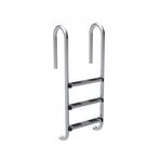 Habitat et Jardin Echelle de piscine en acier inoxydable - 3 marches