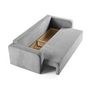 Voir la diapositive 3 : BEST MOBILIER Miro - canapé droit 3 places - convertible avec coffre - en velours texturé