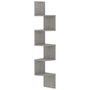 Voir la diapositive 2 : VIDAXL Etagere d'angle murale gris beton 19x19x123cm bois d'ingenierie