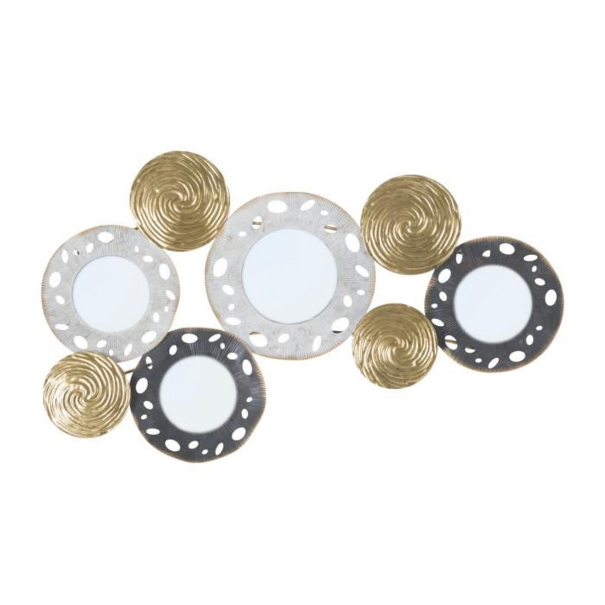 Paris Prix Décoration Murale 4 Miroirs  Gloty  91cm Multicolore