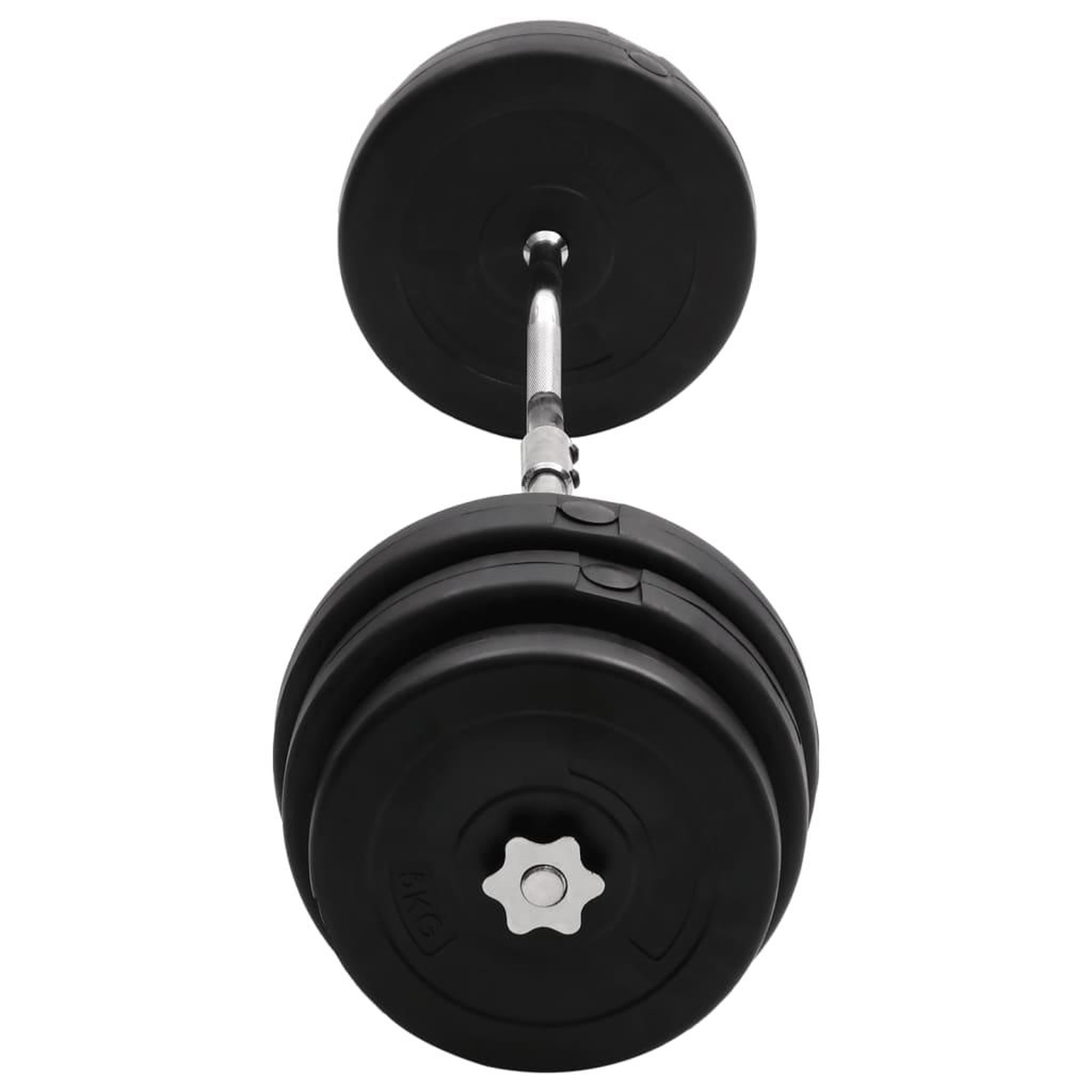 Voir la diapositive 4 : VIDAXL Barre d'halteres ondulee avec plaques 90 kg