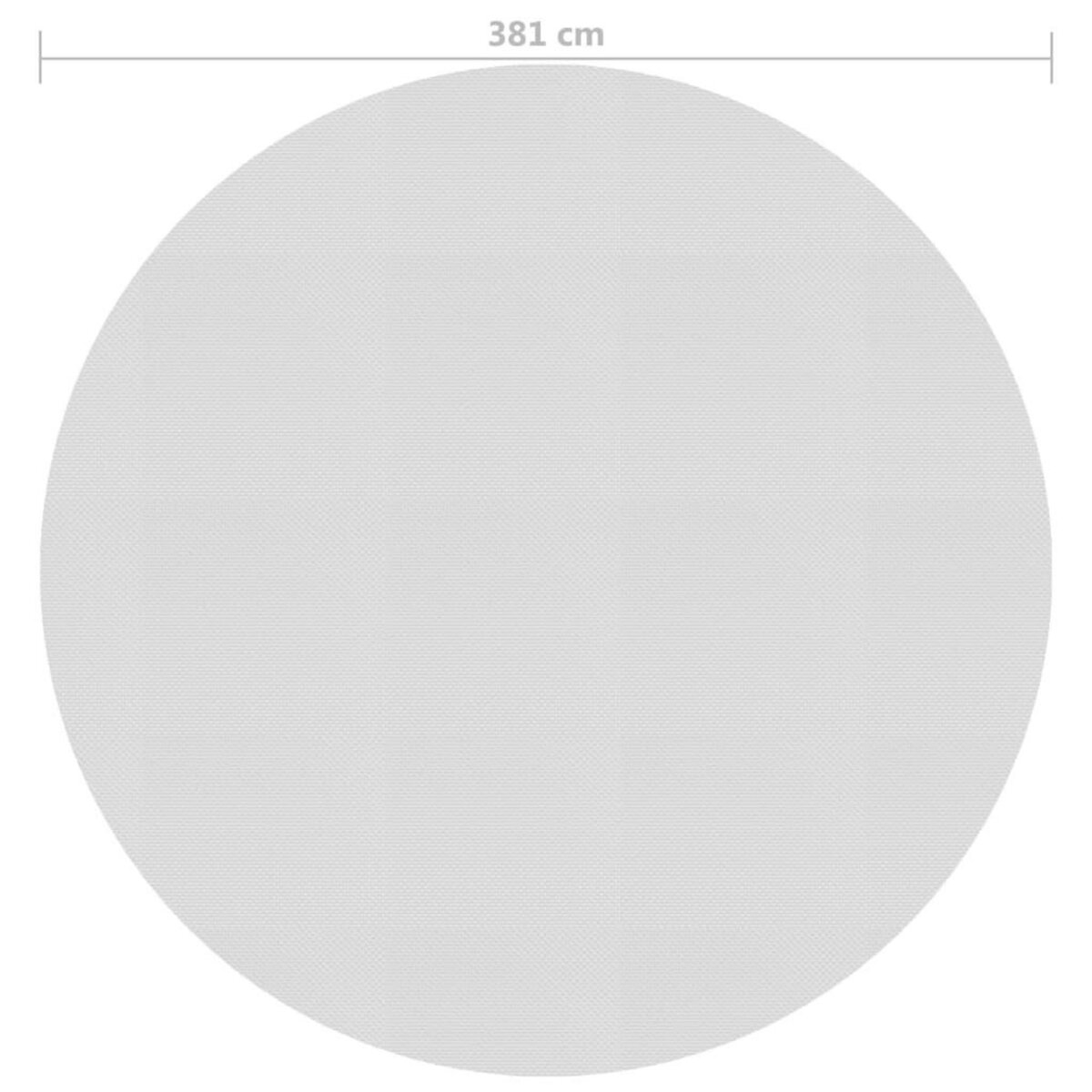 VIDAXL Film solaire de piscine flottant PE 381 cm Gris