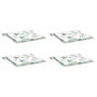 Voir la diapositive 3 : VIDAXL Coussins de chaise lot de 4 motif de feuilles 50x50x3 cm tissu