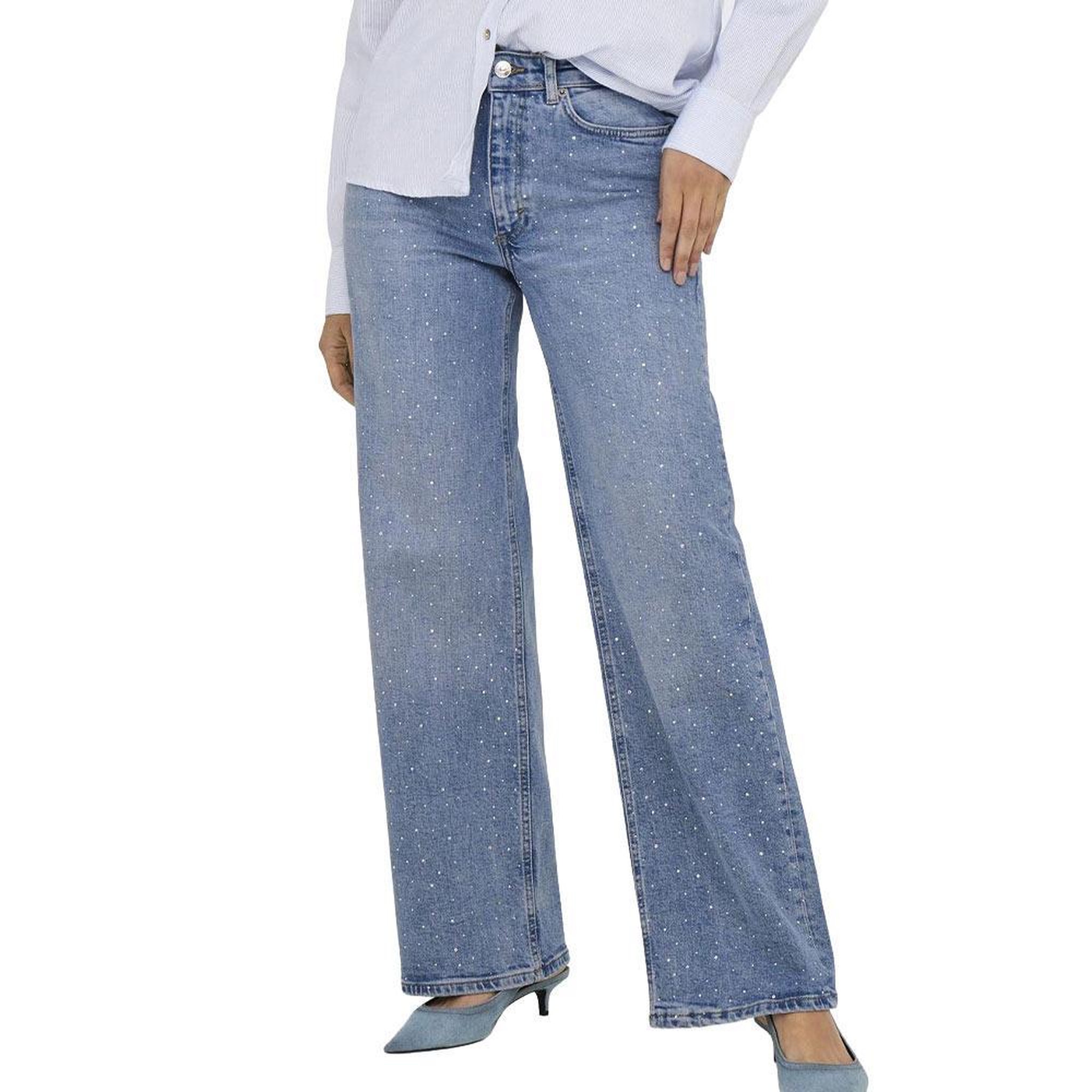 Voir la diapositive 2 : Only Jean bleu femme only juicy strass