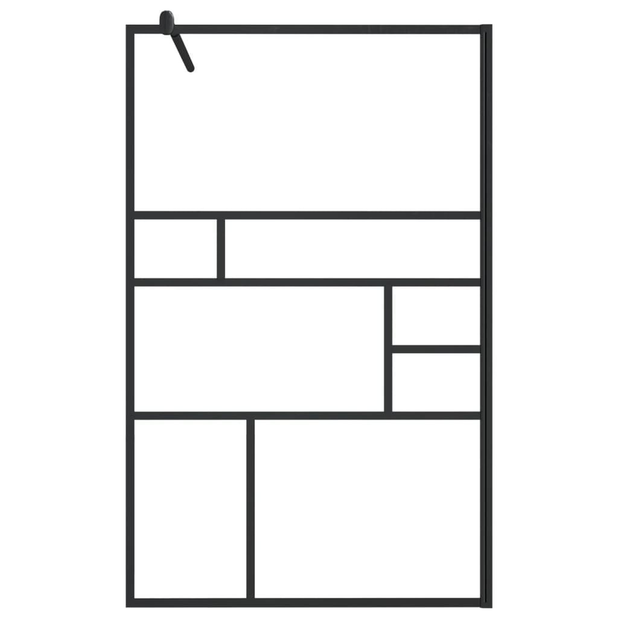 Voir la diapositive 3 : VIDAXL Paroi de douche a verre ESG transparent 100x195 cm Noir