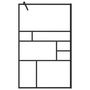 Voir la diapositive 3 : VIDAXL Paroi de douche a verre ESG transparent 100x195 cm Noir