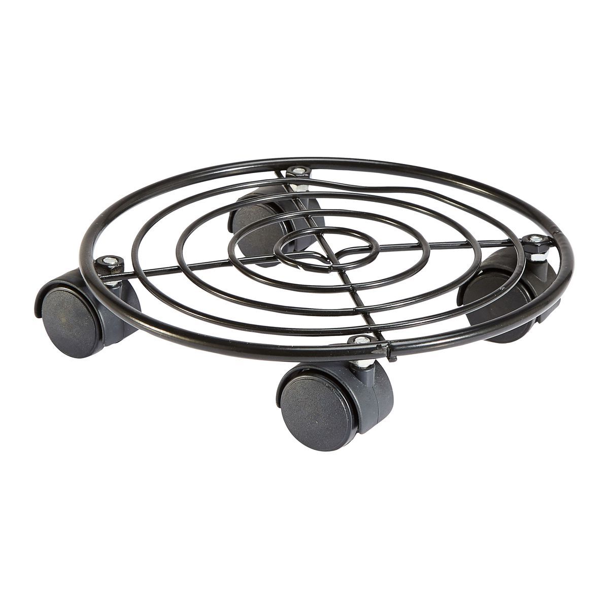 GARDENSTAR SUPPORT POT METAL D25 CM 4 ROUES
