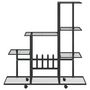 Voir la diapositive 3 : VIDAXL Support pour plantes sur roues 94,5x25x92,5 cm Noir Metal