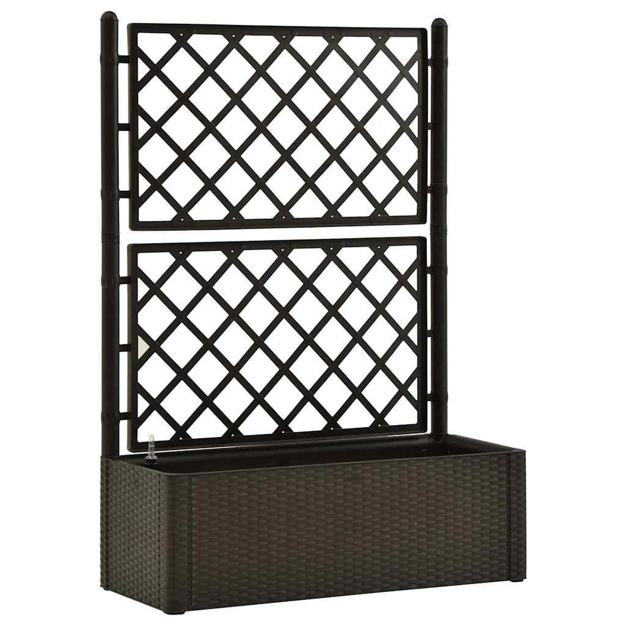 VIDAXL Lit sureleve de jardin et treillis et systeme d'arrosage moka