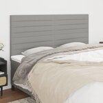 VIDAXL Tetes de lit 4 pcs Gris clair 80x5x78/88 cm Tissu