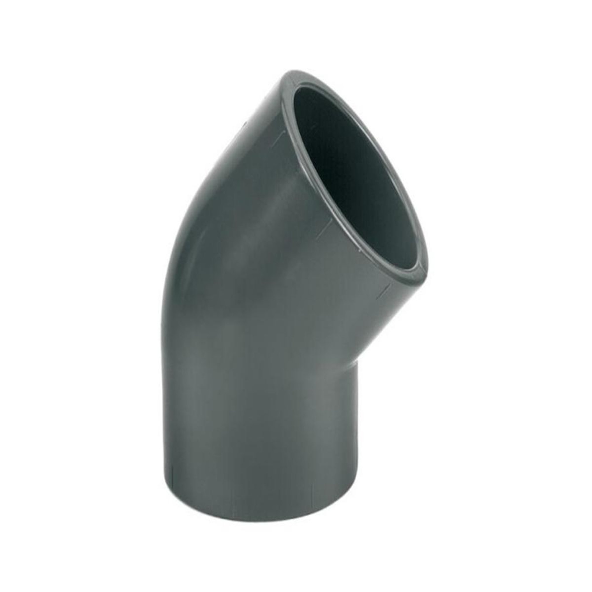 Voir la diapositive 2 : JARDIDECO Coude PVC pression 45° femelle Ø 50 mm - Fitt
