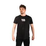 FREEGUN T-shirt homme en coton 140GSM imprimé devant et dos Boris. Coloris disponibles : Noir