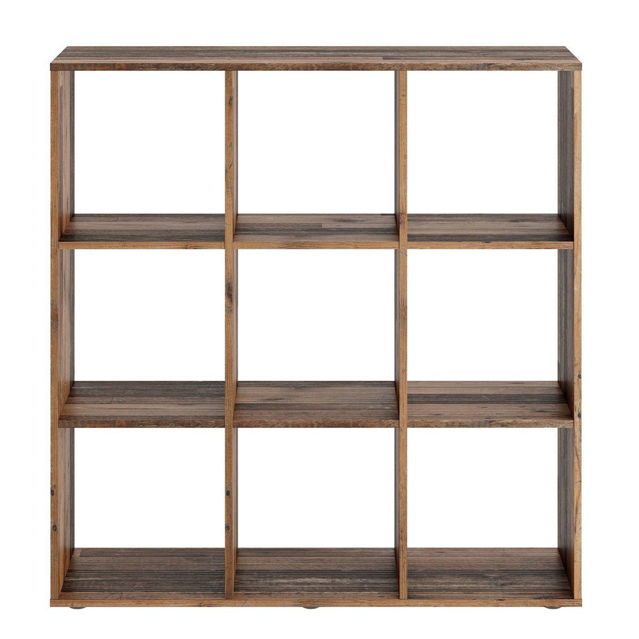 Voir la diapositive 1 : Paris Prix Étagère 9 cases design  gaman  108cm chêne foncé