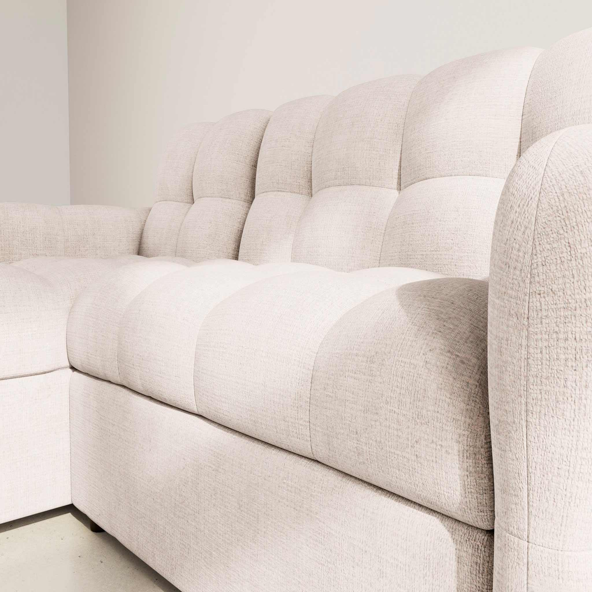 Voir la diapositive 6 : BEST MOBILIER Octave - canapé d'angle réversible 4 places convertible avec coffre en velours texturé