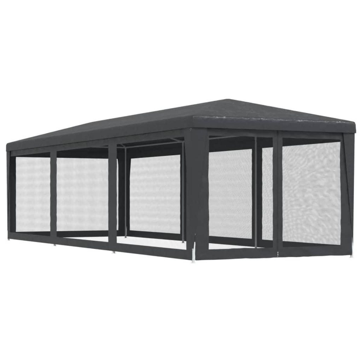 VIDAXL Tente de fete avec 8 parois laterales en maille Anthracite 3x9m