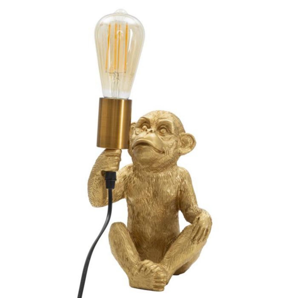 Paris Prix Lampe à Poser en Résine  Monkey  25cm Or