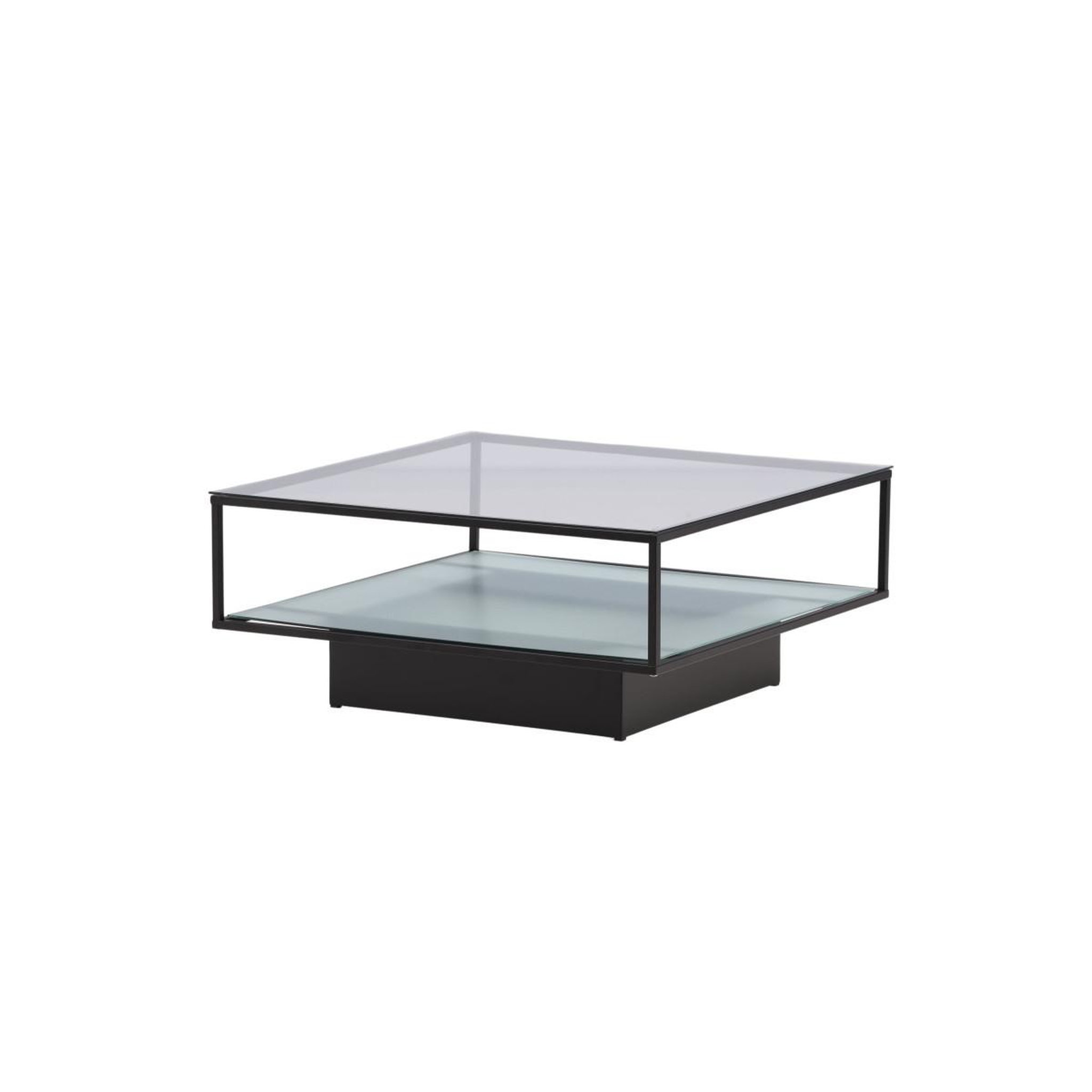 Voir la diapositive 3 : Paris Prix Table basse design en verre  maglehem  90cm noir