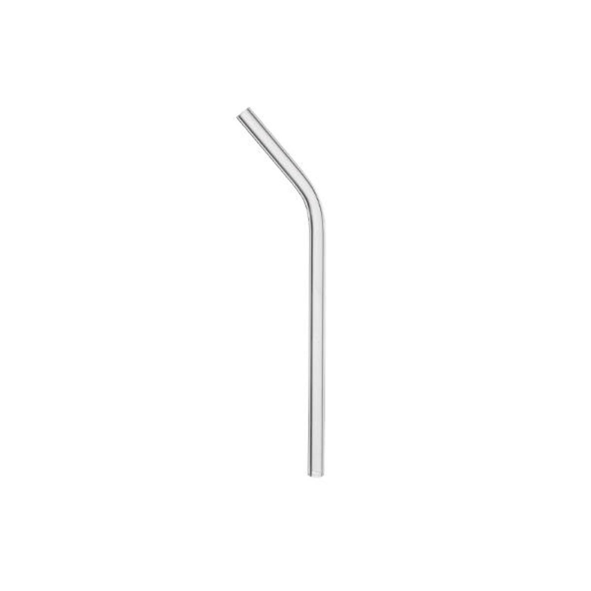 Voir la diapositive 4 : FIVE Lot de 6 pailles & goupillon  verre  20cm argent