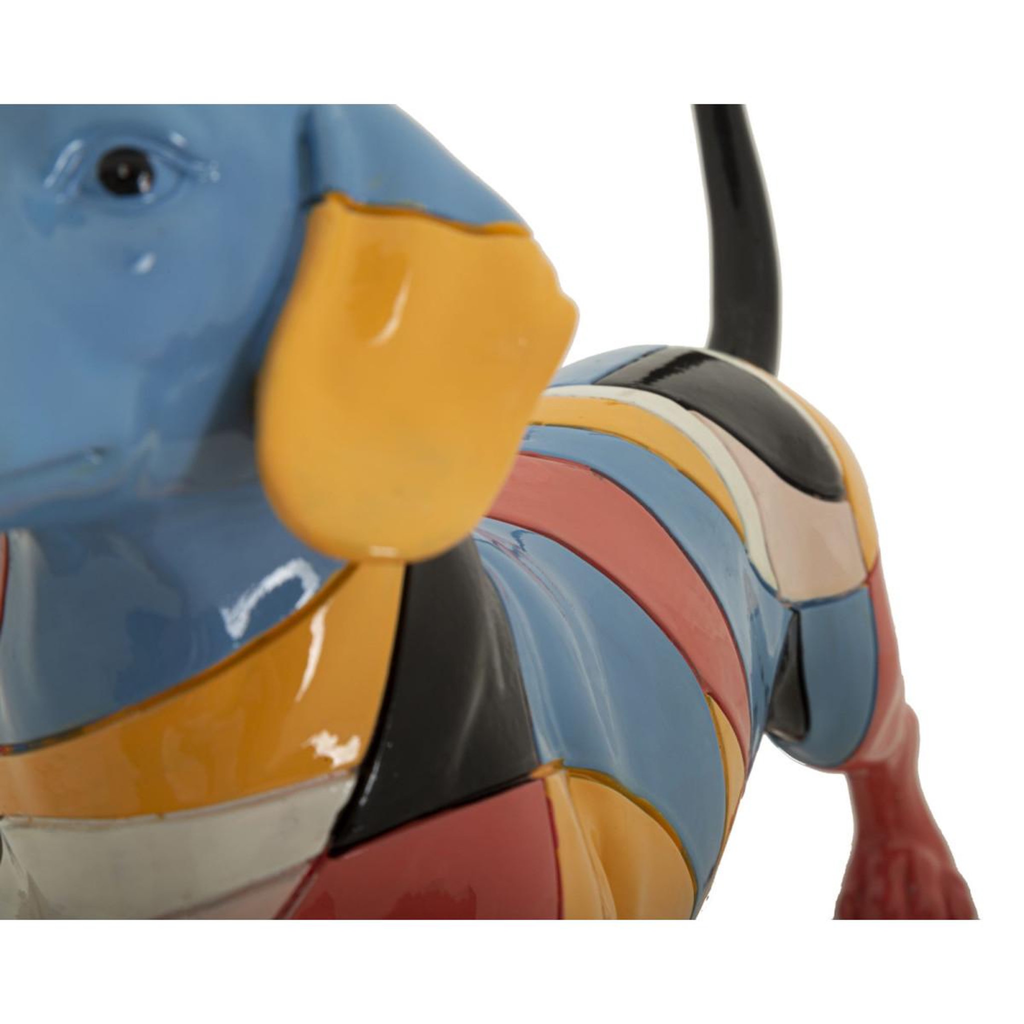 Voir la diapositive 5 : Paris Prix Statuette déco chien teckel  rubic  32cm multicolore