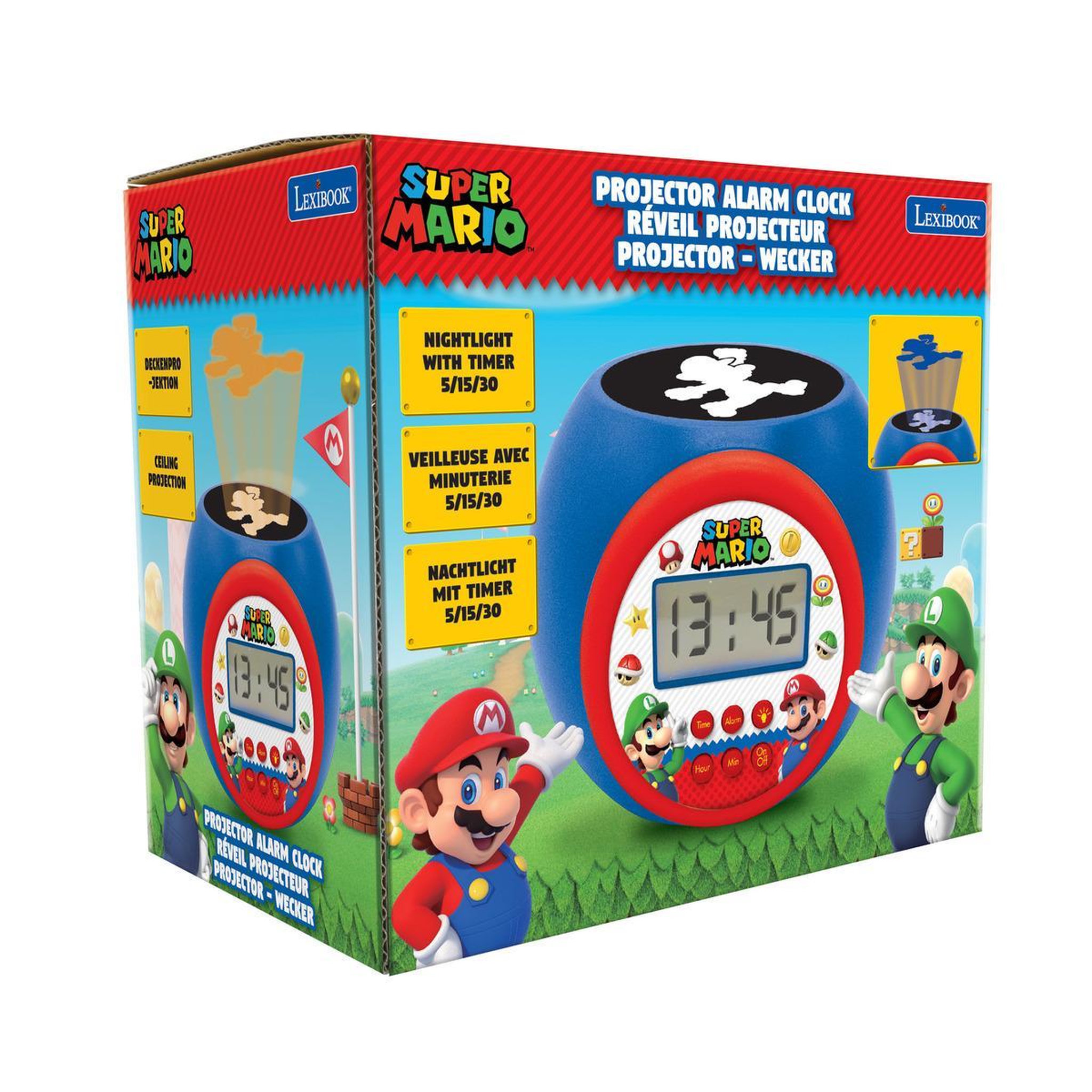 Voir la diapositive 3 : Lexibook Réveil projecteur Super Mario