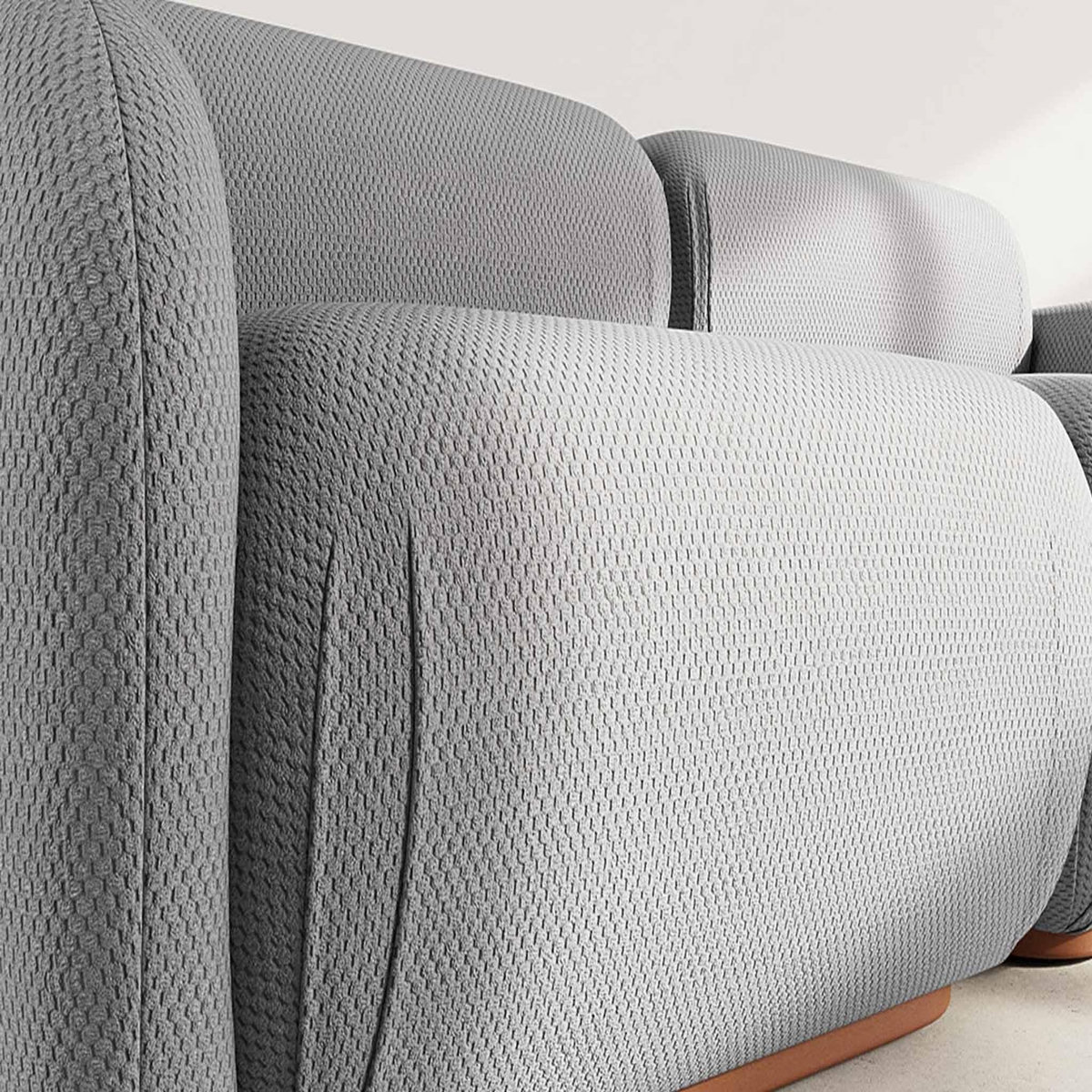 LISA DESIGN Penelope - canapé droit modulable 2 places en velours texturé
