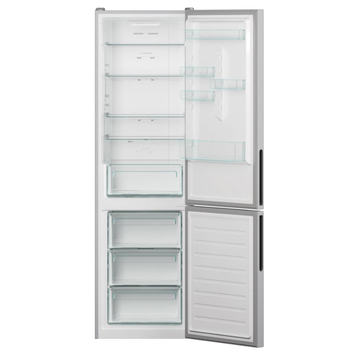 Candy Réfrigérateur combiné 60cm 378l ventilé silver - CCE3T620FS