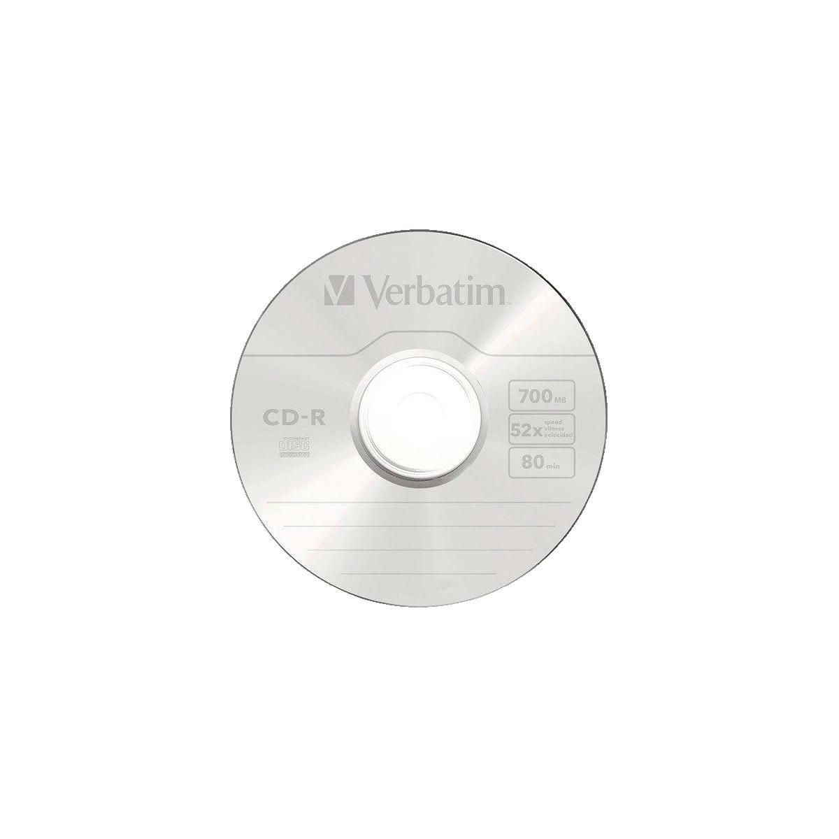 Verbatim CD-R vierge Verbatim DataLifePlus - Pack de 50 - 700 Mo - Vitesse 52x