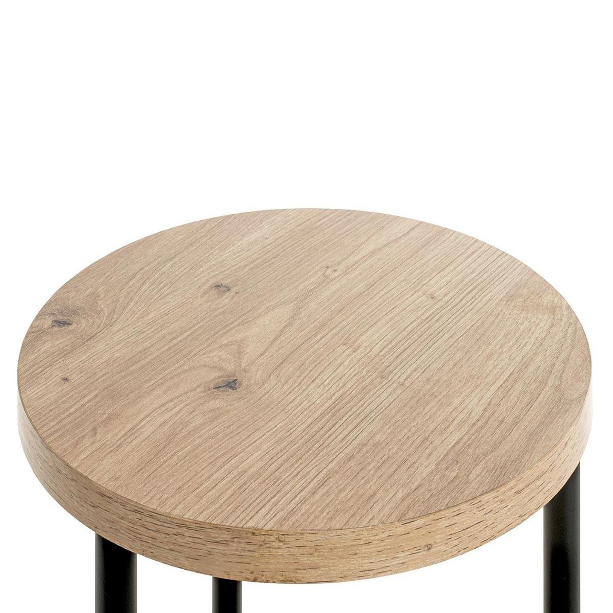 Voir la diapositive 2 : Paris Prix Table d'appoint 2 niveaux  ilona  50cm noir