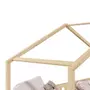 IDIMEX Lit cabane enfant 90x190 cm LISAN lit Simple montessori avec Barrières de Protection en Bois Massif finition naturelle