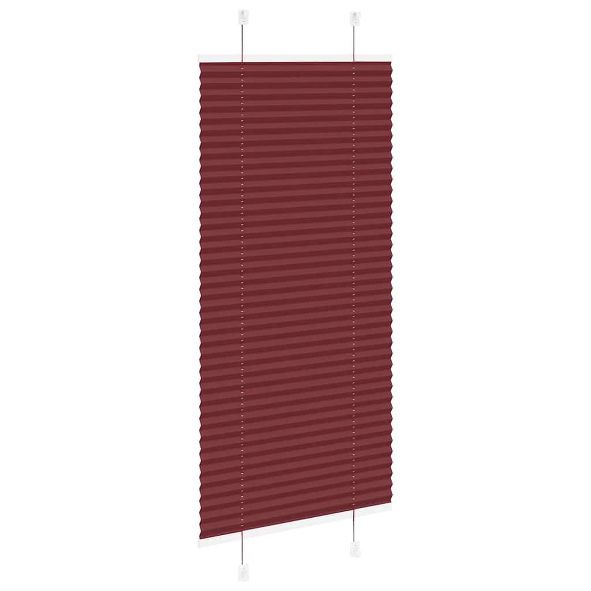 Voir la diapositive 4 : VIDAXL Store plisse rouge bordeaux 65x100 cm largeur du tissu 64,4 cm