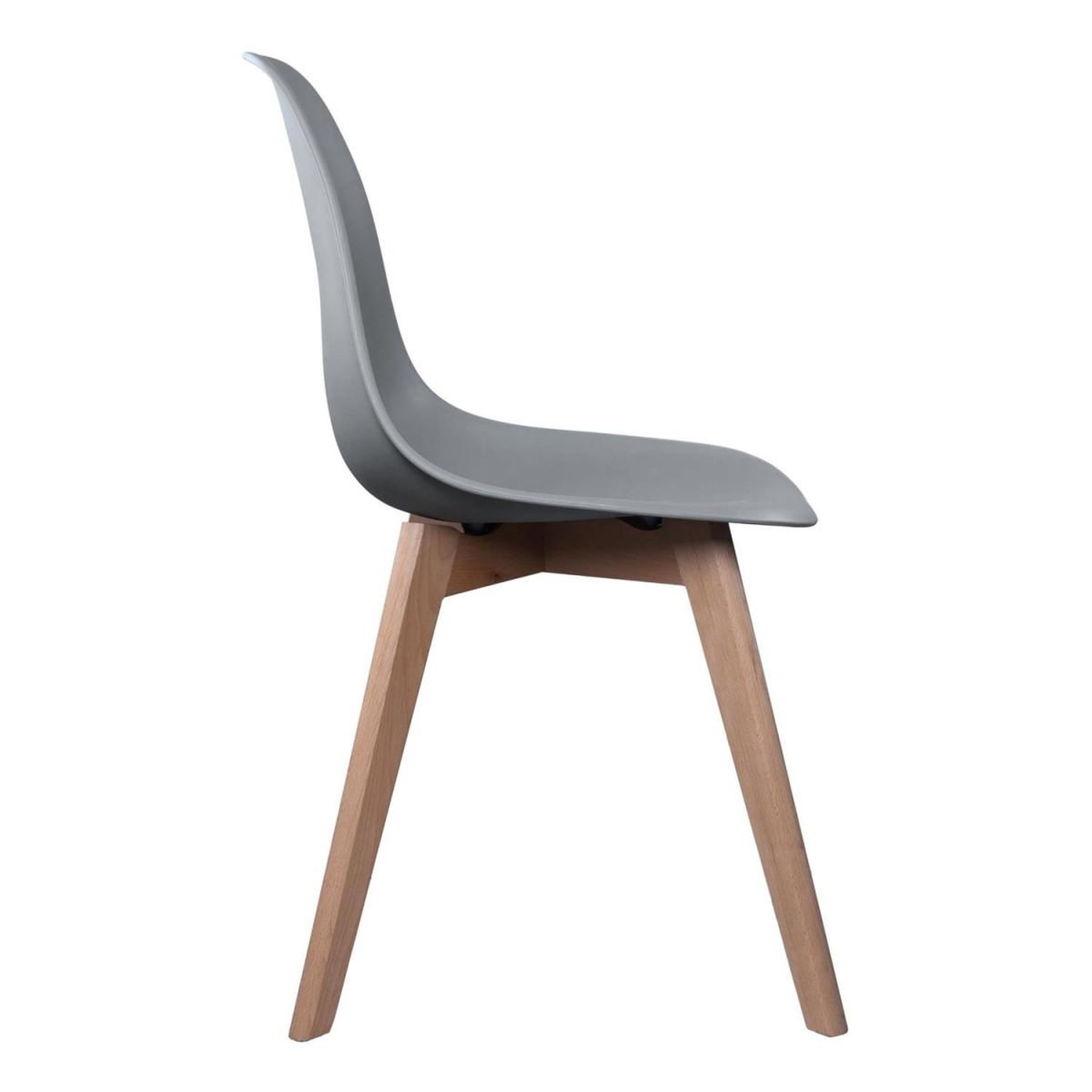 Voir la diapositive 2 : The Home Deco Factory Lot de 2 chaises scandinave  coquil  84cm gris