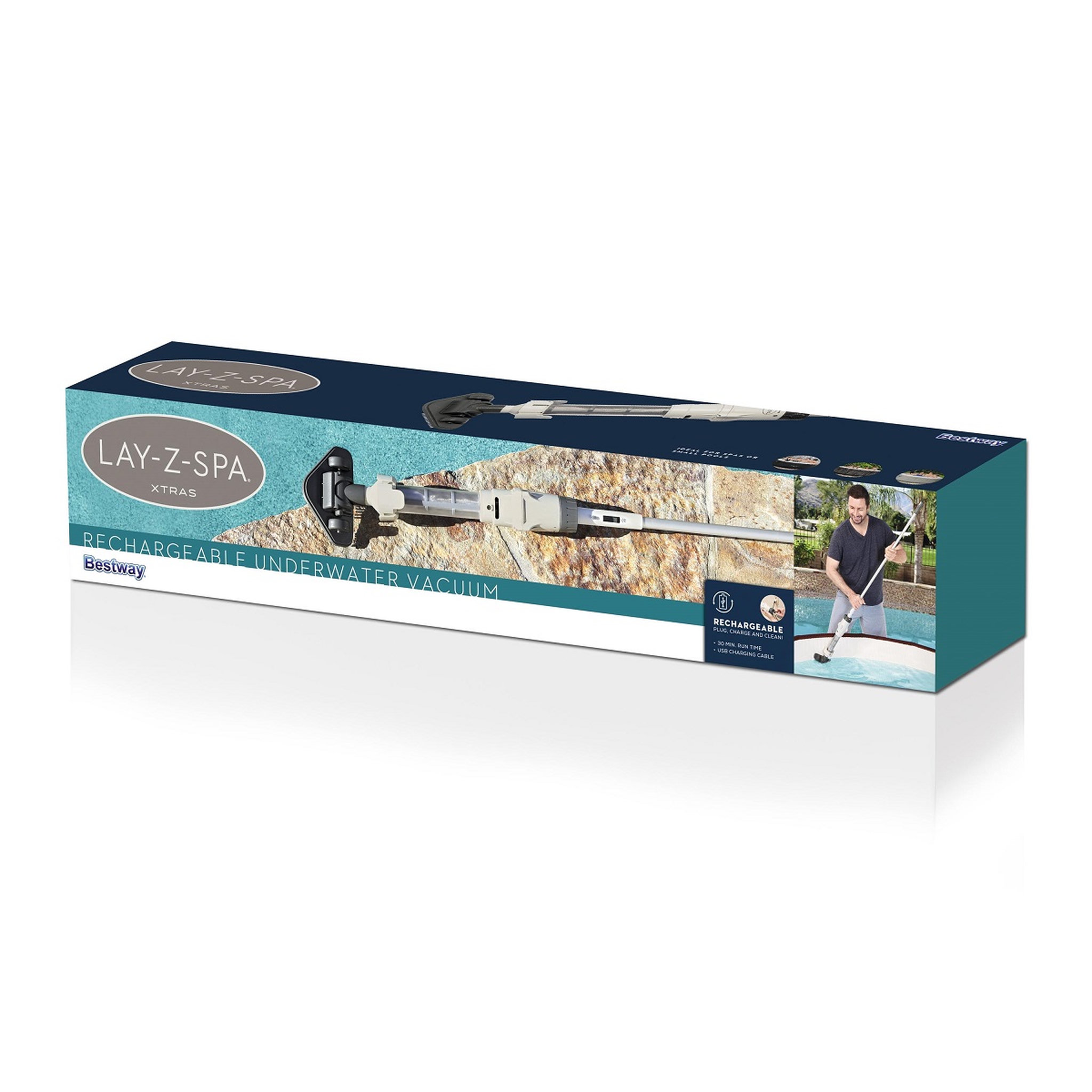 Voir la diapositive 7 : BESTWAY Balai aspirateur électrique Aquascan, batterie rechargeable pour spa et piscine 