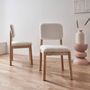 Voir la diapositive 3 : SWEEEK Lot de 2 chaises scandinaves piètement en bois d'hévéa revêtement bouclette