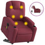 Voir la diapositive 2 : VIDAXL Fauteuil inclinable de massage electrique Rouge bordeaux Tissu