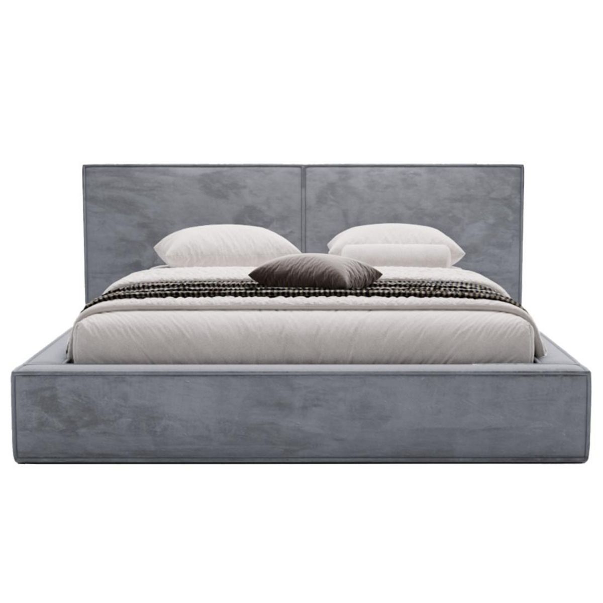 BEST MOBILIER Eros - lit coffre - 160x200 cm - sommier inclus - en velours