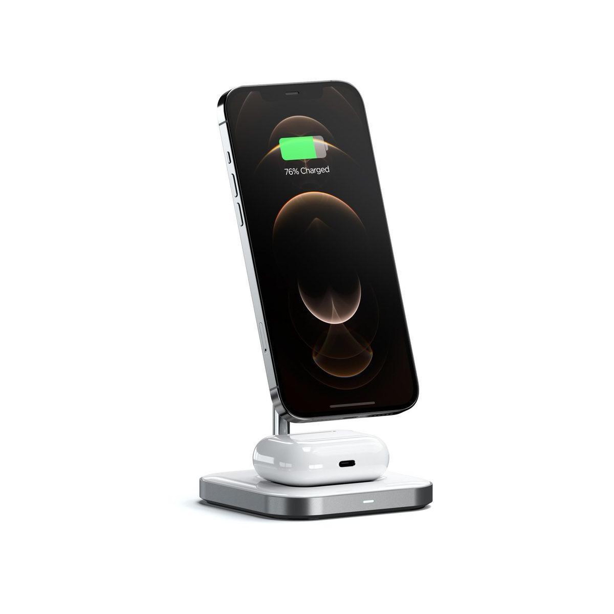 SATECHI Satechi ST-WMCS2M chargeur d'appareils mobiles Argent, Blanc Intérieure