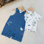 Voir la diapositive 6 : Petit Béguin Ensemble salopette bébé en lin et t-shirt Mexico