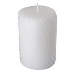 Paris Prix Bougie Pilier Déco Embossée  Santan  10cm Blanc