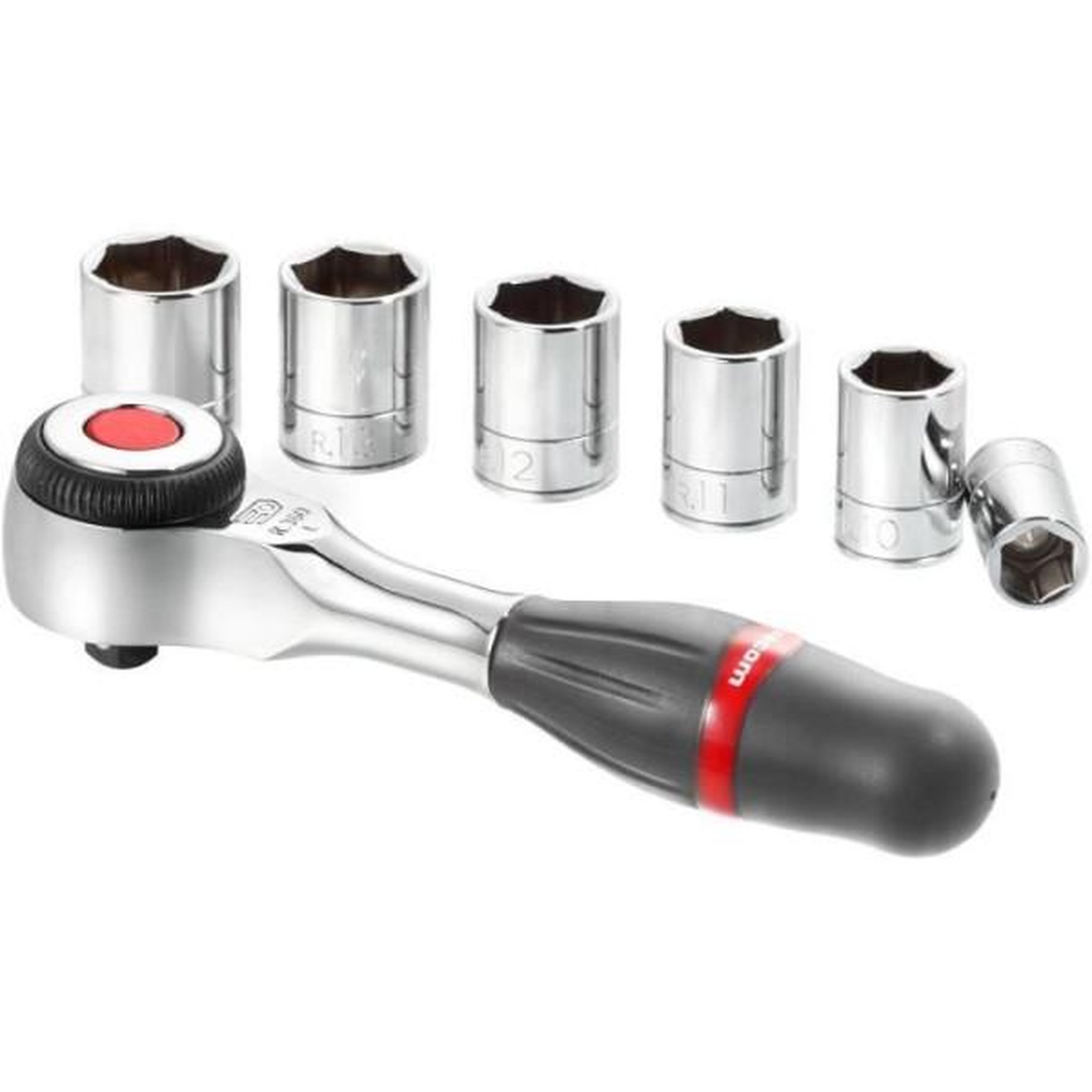 FACOM Coffret cliquet 1/4 facom - r.360packpb (6 douilles 6 pans) - clé a cliquet performante - gris