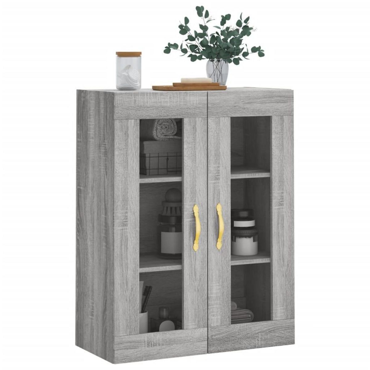 VIDAXL Armoire murale sonoma gris 69,5x34x90 cm