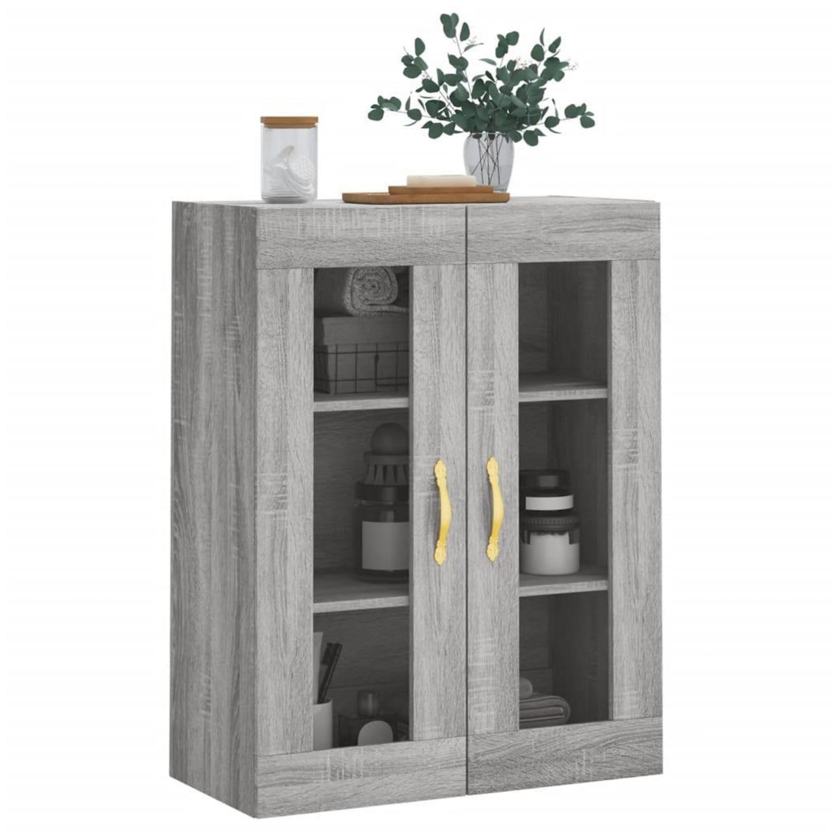 VIDAXL Armoire murale sonoma gris 69,5x34x90 cm