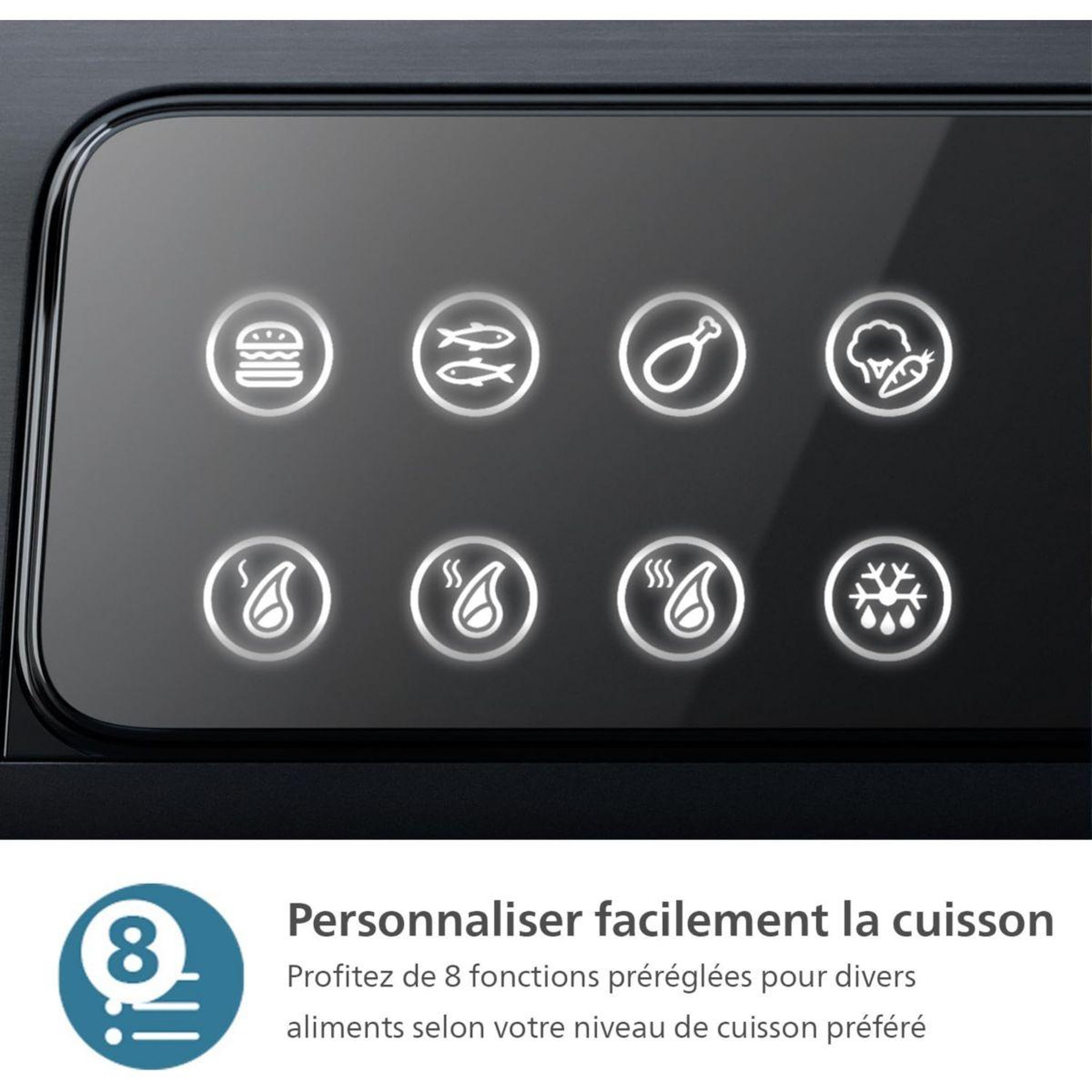 Voir la diapositive 3 : Philips Grille-viande 7000 Series HD6307/70 noir sonde de cuisson, plaques amovibles, à poser, 29x26 cm
