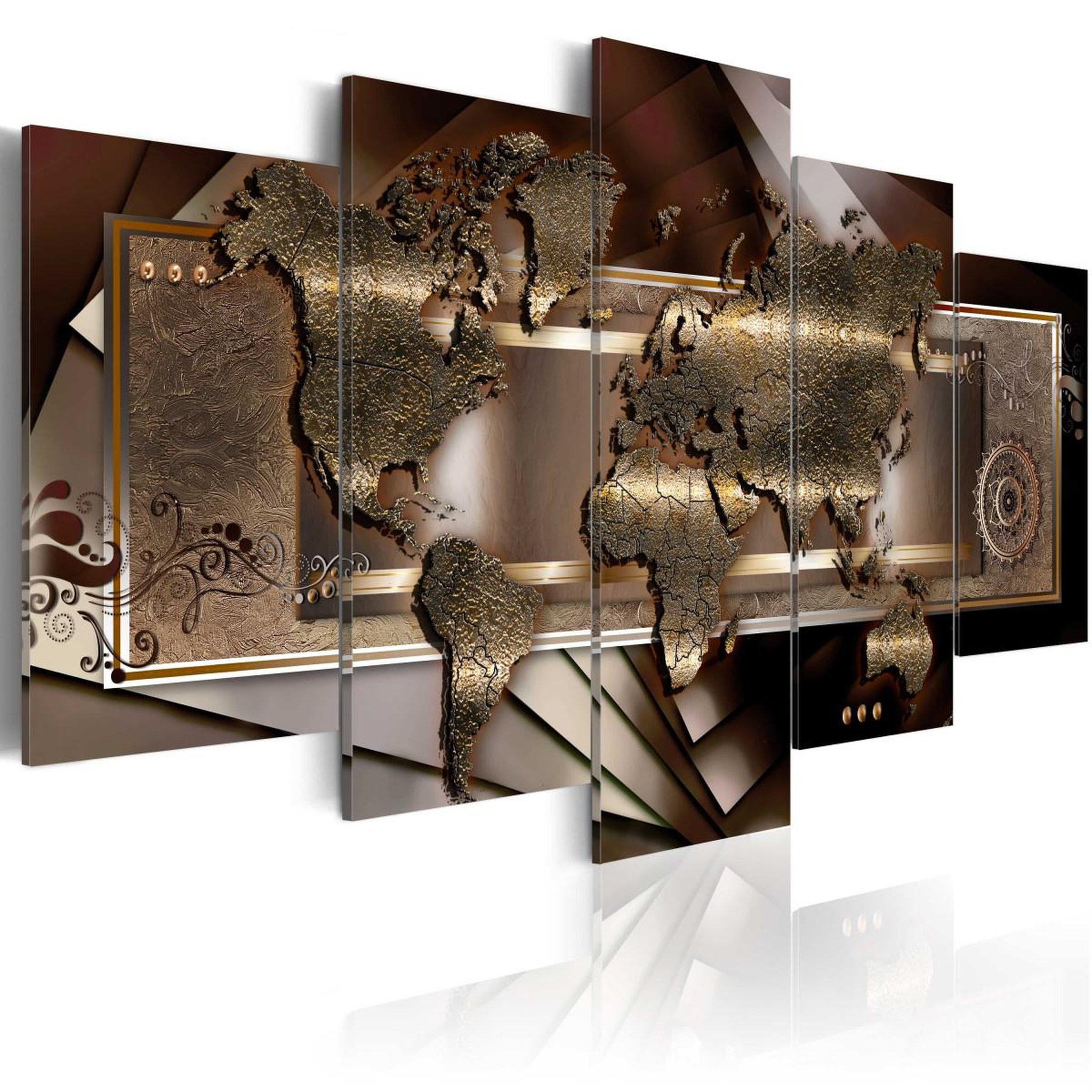 Paris Prix Tableau imprimé  chestnut map. Coloris disponibles : Multicolore