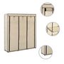Voir la diapositive 2 : VIDAXL Armoire avec compartiments et barres Creme 150x45x175 cm Tissu