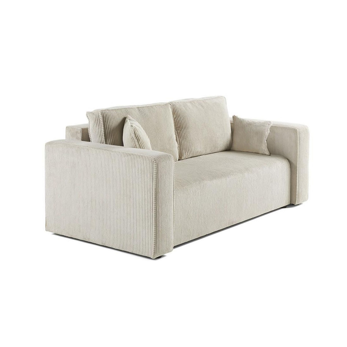 BEST MOBILIER Topaze - canapé droit 2 places - en velours côtelé