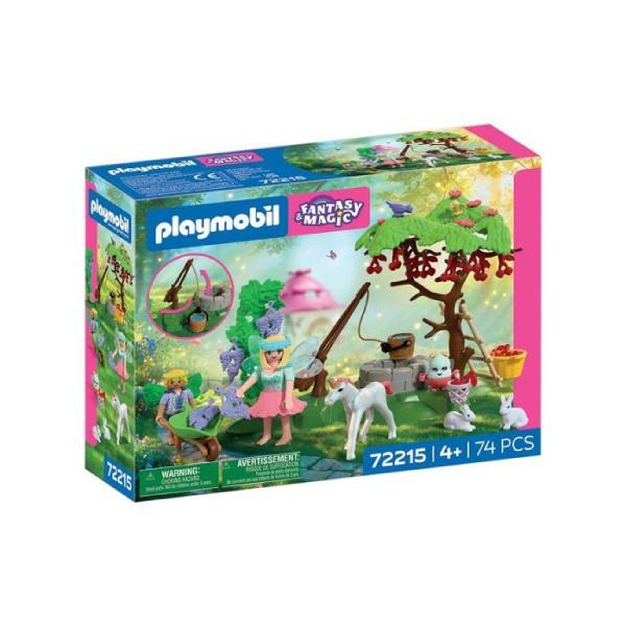 PLAYMOBIL PLAYMOBIL 72215 Jardin féérique avec bébé licorne, Fantasy & Magic, 74 pieces, des 4 ans